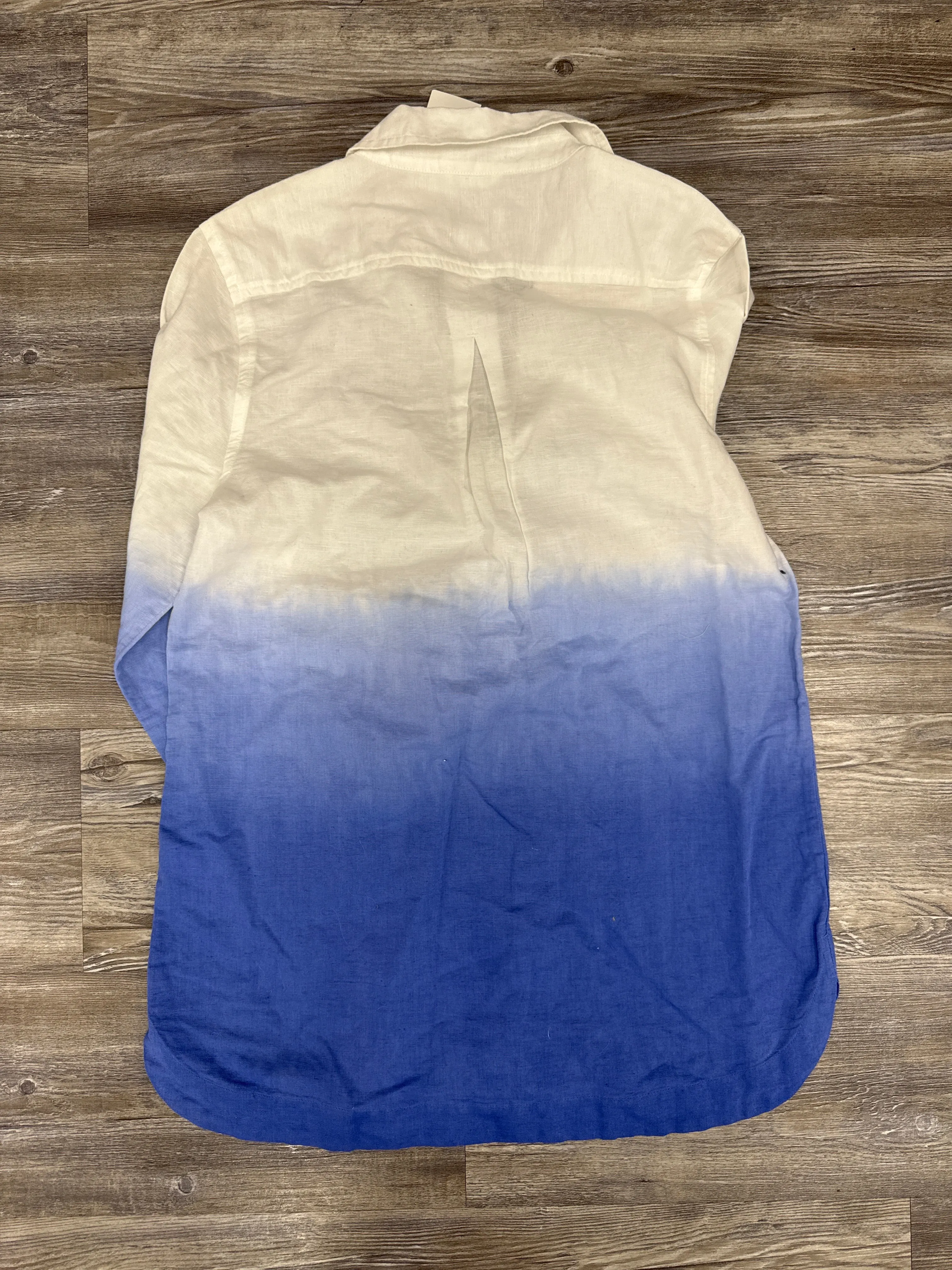Tunic Long Sleeve By Vineyard Vines In Blue & White, Size: Xs