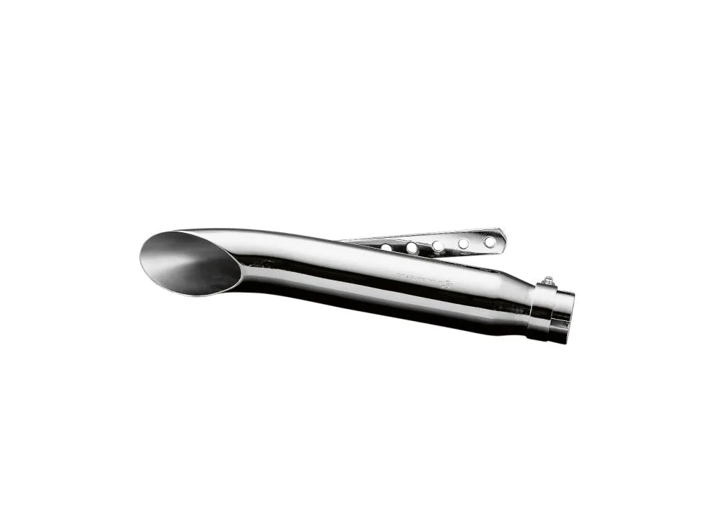 Turnout Exhaust Muffler Chrome 50cm Long fits up to 45mm (1-3/4 in.) header pipes - Highway Hawk H65-942