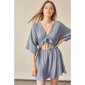 Uptown Girl Dress - Washed Denim