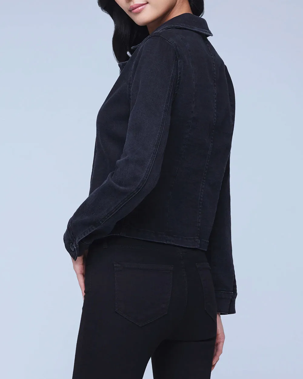 Washed Black Admiral Double Breasted Jacket