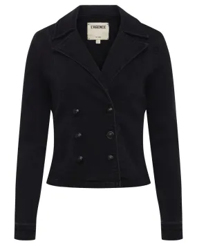 Washed Black Admiral Double Breasted Jacket