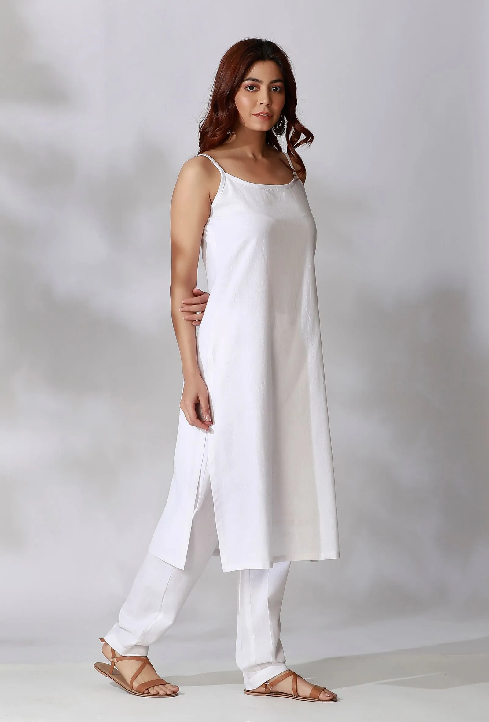 White Plain Slip Kurta