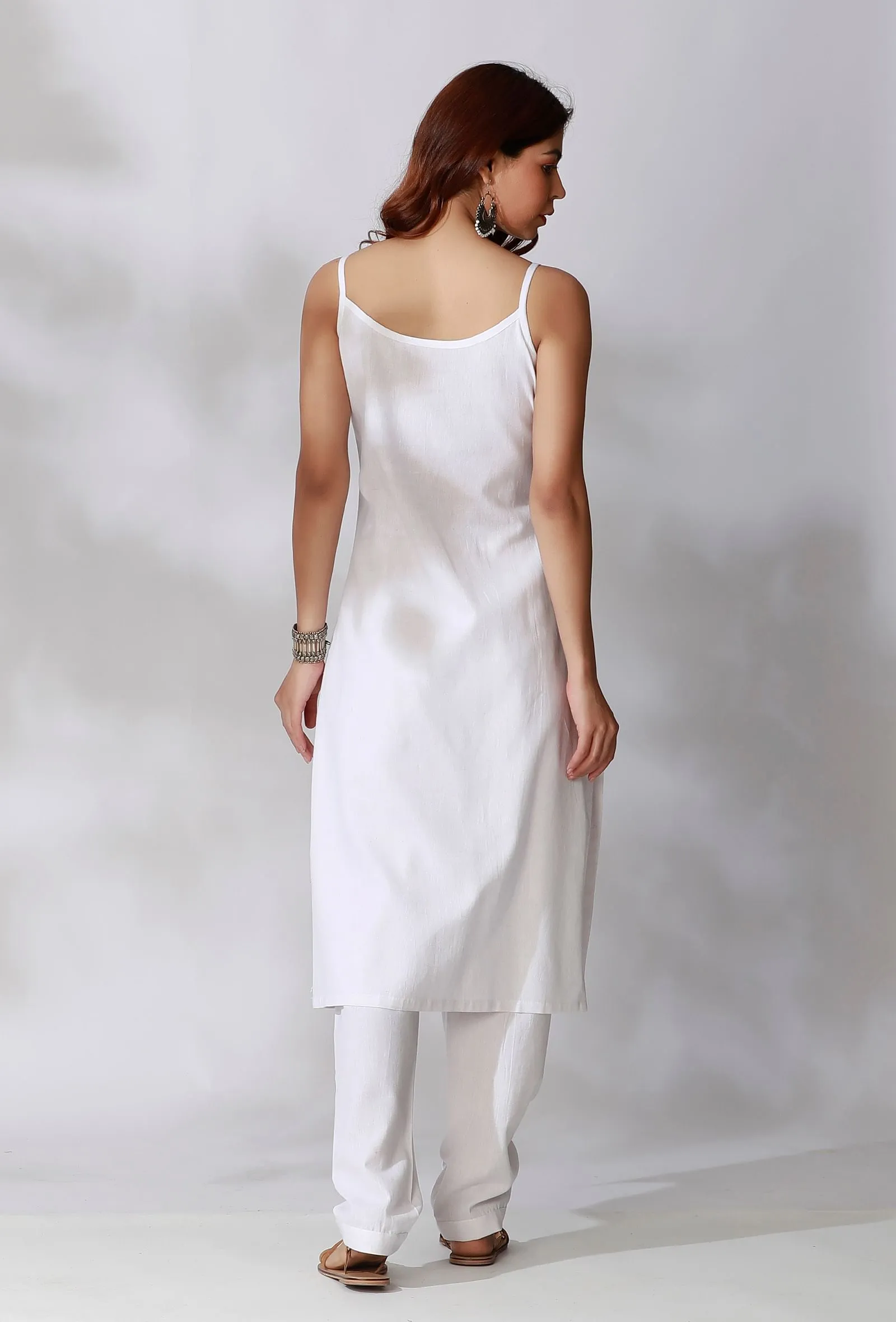 White Plain Slip Kurta