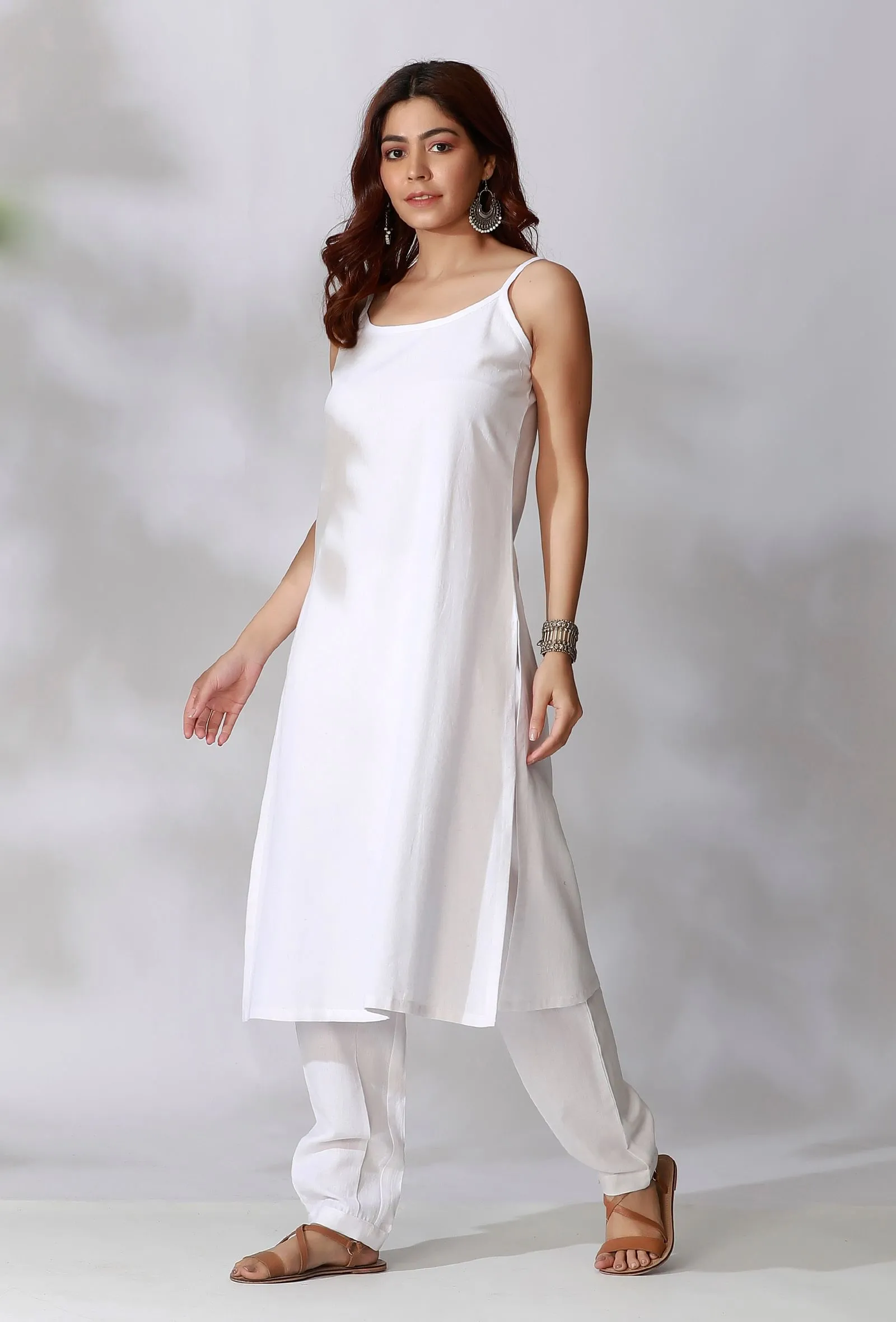 White Plain Slip Kurta