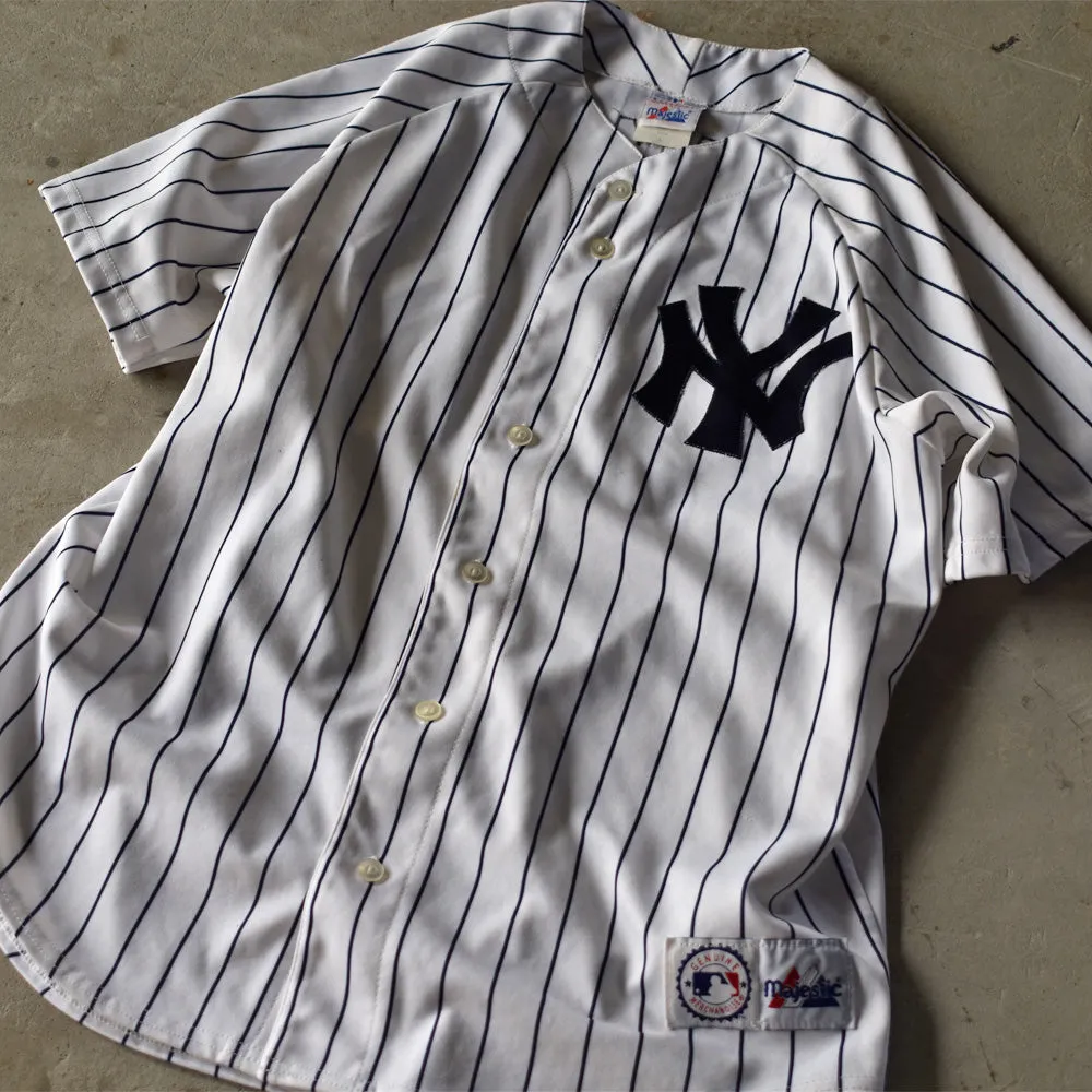 Y2K　MLB NY Yankees/ニューヨーク・ヤンキース “Jason Giambi #25” Majestic ベースボールシャツ　USA製　221003